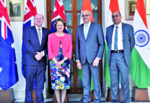 India-US : India, Australia Hold 2+2 Dialogue 3rd India-Australia Foreign & Defence Secretaries’ Dialogue - FS Vijay Gokhale and DS Ajay Kumar with counterparts Frances Adamson and Greg Moriarty.