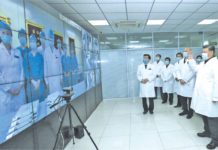 Pandemic : Analysis of the Corona Virus Pandemic Chinese President Xi Jinping visits Ditan Hospital in Beijing for a teleconference with doctors in Wuhan on 10 February 2020.