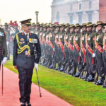 Gen MM Naravane inspecting a guard of honour at South Block, New Delhi, on taking over as the COAS.