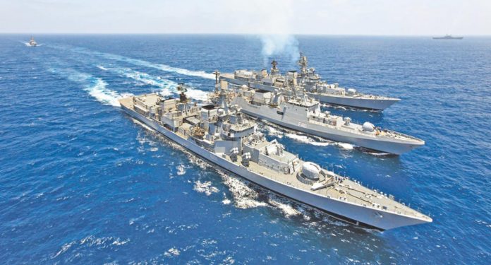 INS Delhi (D61, left) and INS Mumbai (D62, right) were made at Mazagon Dock in India-01. INS Talwar