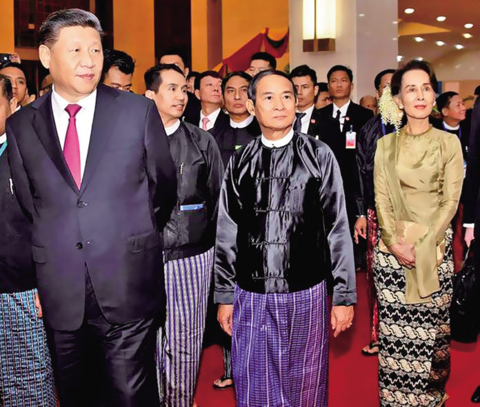 NEIGHBOURHOOD Chinese President Xi Jinping’s state visit to Myanmar Indian Interests Hampered by China-Myanmar Pacts India Hemmed Between China's Pak and Myanmar Corridors Dr D Bhalla, IAS Chinese President Xi Jinping's state visit to Myanmar on 17-18 January, was a vivid indicator of the region's changing geopolitics. 33 agreements were signed during a short sojourn of a day and a half. Chinese President Xi Jinping has promised to assist Myanmar in financing and constructing a range of infrastructure projects under the proposed China-Myanmar Economic Corridor (CMEC). The offer is similar to the one extended to Pakistan under the China-Pakistan Economic Corridor (CPEC). Joint Statement A joint statement, issued on January 18, claimed that 