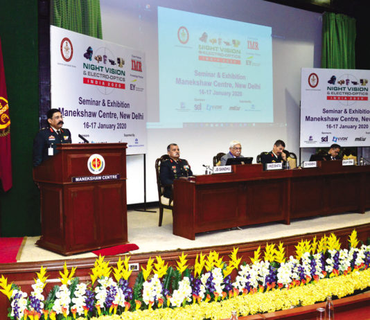 Event Review : Night Vision & Electro-Optics India 2020 Lt Gen SS Hasabnis, Deputy Chief of Army Staff (P&S), Army HQ delivering the Inaugural Address