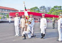 Ceremonial : President’s Colours Presented to INS Shivaji President’s Colours Presented to INS Shivaji