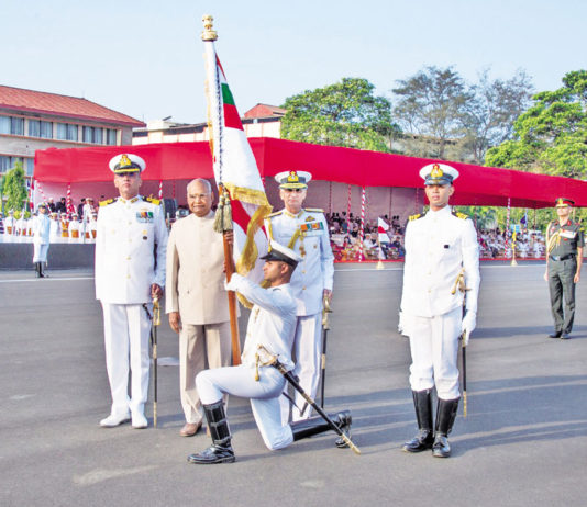 Ceremonial : President’s Colours Presented to INS Shivaji President’s Colours Presented to INS Shivaji