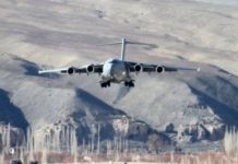 IAF Airlifts Dozens of Tanks To Ladakh An IAF C-17 Globemaster landing at an airstrip in Ladakh