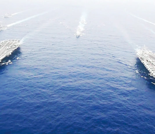 INDO-PACIFIC: US Rejects China’s Claim Over S. China Sea Two Nimitz-class aircraft carriers USS John C. Stennis and USS Ronald Reagan conduct dual aircraft carrier strike group operations in the Philippine Sea.