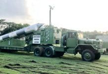 DEFENCE PRODUCTION: A Strategy to Boost Defence Exports A mock-up of the land-based variant of the BrahMos supersonic cruise missile