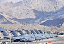 INDIA-UNITED STATES: India’s Growing Strategic Convergence With USA US supplied C17 Globemaster transport planes of the IAF at Leh airfield.