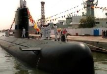 Satellite Imagery Shows Pak Submarine With Chinese warships in Karachi Agosta 90B, Pakistan navy’s first indigenous submarine