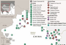 Pentagon’s Report: Understanding China’s Strategy Map showing China's field formations