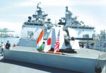 India, United States and Japan: Strategic Convergence in the Indian Ocean India, Japan and United States participated in joint naval exercise Malabar in the Philippines Sea in 2018