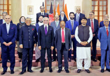 AFGHANISTAN: Uncertainty in Afghanistan Amid Talks and American Withdrawal Dr Abdullah Abdullah, chairman of the High Council for National Reconciliation in Afghanistan, and his delegation with Gen Bipin Rawat, Ajit Doval and Gen MM Naravane