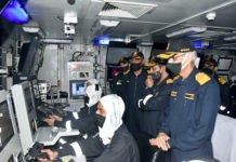 Review of Indian Navy’s Modernisation Indiann Navy chief, Adm Karambir Singh on board INS Chennai
