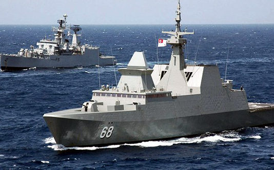 Indian Navy’s Exercises with Singaporean, Thai and Sri Lankan Navies INS Brahmaputra (F31 ) and RSN Formidable (68) participating in SIMBEX 2020