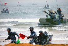 China Warns Taiwan – Independence ‘Means War’ Chinese forces often carry out amphibious assault exercises to simulate landing on Taiwan's shores
