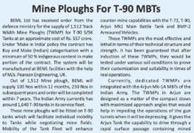 Mine Ploughs For T-90 MBTs Mine Ploughs For T-90 MBTs