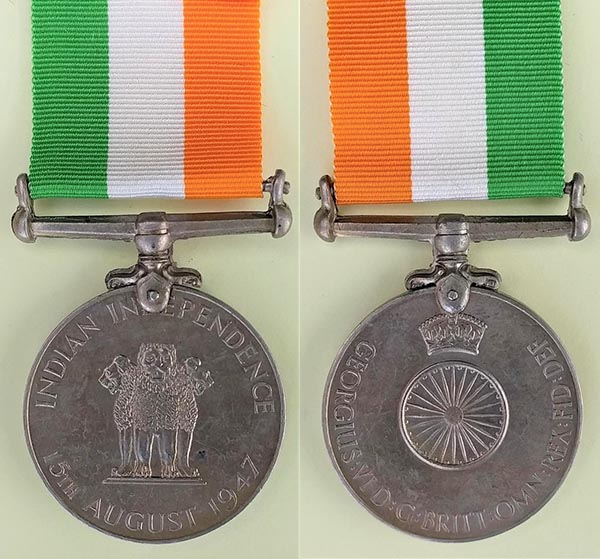 Indian Independence Medal 1947 Obverse and Reverse