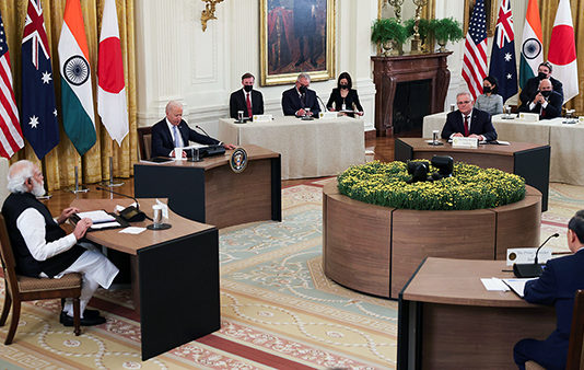 Questions Over Quadrilateral Grouping’s Purpose U.S. President Biden hosts 'Quad nations' meeting at the Leaders' Summit of the Quadrilateral Framework at the White House in Washington