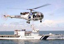 Coast Guard deploys 40 ships, 10 aircraft for patrolling daily Indian Coast Guard ship and helicopter
