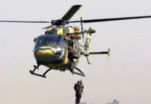 Army Sets up 3 Integrated Aviation Brigades Troops slithering from an Army Advanced Light Helicopter