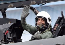 “India Will Cross Border and Attack If Provoked” Defence Minister Defence Minister Rajnath Singh in a Tejas LCA cockpit