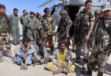 BSF commandos apprehend Pakistani fishermen in Gujarat’s Bhuj BSF commandos nabbed 6 Pakistani intruders Harami Nalla of Bhuj after detecting 11 Pakistani boats