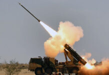 Extended Range Pinaka Rocket Tested ER-Pinaka rockets being fired