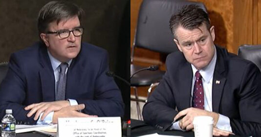 Acquisition of Russian S-400 air defence missile system Coordinator for US sanctions policy James O'Brien (left) and Republican senator Todd Young