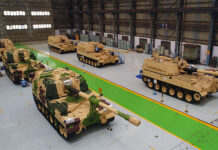 Sectoral panel pitches for $150 billion local defence production K9 Vajra self-propelled guns at L&T's armoured vehicles complex