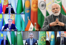 India’s First Summit With Central Asian Leaders Prime minister Narendra Modi addressing the leaders of Kazakhstan, Kyrgyz Republic, Tajikistan, Turkmenistan and Uzbekistan virtually on 27 January 2022