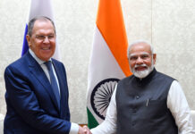 Highlights of Russian Foreign Minister Sergey Lavrov’s visit to India Russian foreign minister Segey Lavrov with prime minister Narendra Modi on 1 April 2022