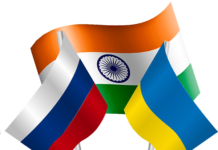 EDITORIAL – India’s Balancing Act India Russia Ukraine flags