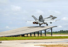 India to buy 26 fighters for INS Vikrant on G-2-G basis An F-A_18 Super Hornet taking off from Indian Navy’s Shore Based Test Facility (SBTF) in Goa