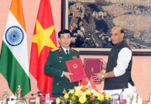 India, Vietnam ink military logistics support pact & vision documentde Defence Minister Rajnath Singh's meet with Vietnamese counterpart General Phan Van Giang in Hanoi.