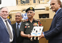 TASL delivers wheeled armoured combat-ready vehicles to Indian Army MD & CEO, TASL, Sukaran Singh handing over the Infantry Protected Mobility Vehicles to the Chief of the Army Staff, Gen MM Naravane