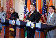 Extracts From the India – US 2+2 Dialogue Joint Statement Minister of Defence Rajnath Singh and Minister of External Affairs Dr. S. Jaishankar with U.S. Secretary of State Michael R. Pompeo and Secretary of Defense Mark T. Esper