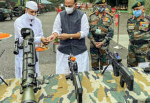 Indian defence forces to get emergency powers to acquire critical weapon systems Defence Minister Rajnath Singh performing shastra puja in a military unit at Darjeeling