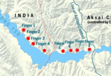 China building bridges over Pangong Tso Location of Bridge over Pangong Tso, LAC and Fingers