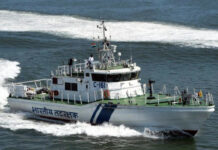 Centre approves common communication plan for coastal security An Indian Coast Gaurd’s ship participates in a search and rescue drill in Probandar