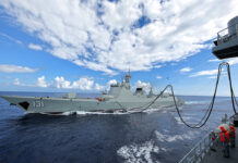 China increasing forays in Indian Ocean: Navy chief At any given time 4 to 6 Chinese ships are present in the IOR. Here, Chinese escort task force transfers replenishments at sea on May 3, 2020