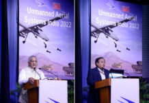 EVENT REVIEW – Unmanned Aerial Systems India 2022 Gen VK Singh, Union Minister of State for Civil Aviation, left, and Dr VK Saraswat, Member NITI Aayog, speaking during the Inaugural Session