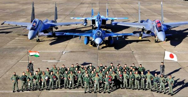 IAF and Japaenese contingents at the termination of Ex Veer Guardian