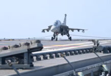 Navy Looking for Larger Aircraft Carrier The LCA Navy landed for the first time on INS Vikrant on 7 February