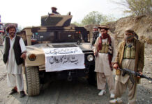 TTP Haunts Pakistan’s Security Establishment Armed militants of Tehreek-e-Taliban Pakistan (TTP) with a captured armored vehicle in the Pak-Afghan border town of Landikotal on 10 Nov 2008