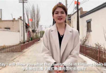 Spreading the Narrative Through Youtube Screenshot from a video of the ‘Story of Xinjiang by Guli’ channel featuring Hurshidem Ablikim