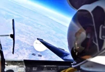 Chinese Spy Balloons Over the U.S. A U.S. Air Force U-2 pilot looks down at the suspected Chinese surveillance balloon on Feb. 3, 2023