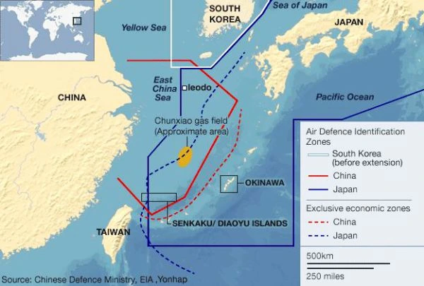 On February 6, 2021, Chinese Coast Guard vessels entered Japanese waters near the Senkaku Islands for the first time.