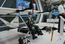 DEFENCE REVIEW 2023 – Defence Production in 2023 Start-ups showcased their products like this nanolight aircraft, at iDEX pavilion during Aero India 2023 show,