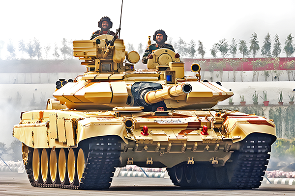 The initial fleet of T72 tanks has been replaced by T90S tanks