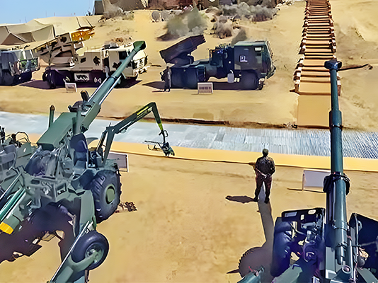 TRI-SERVICES EX-Indigenous Military Capability Displayed at Bharat Shakti Indigenous equipment display at Ex Bharat-Shakti